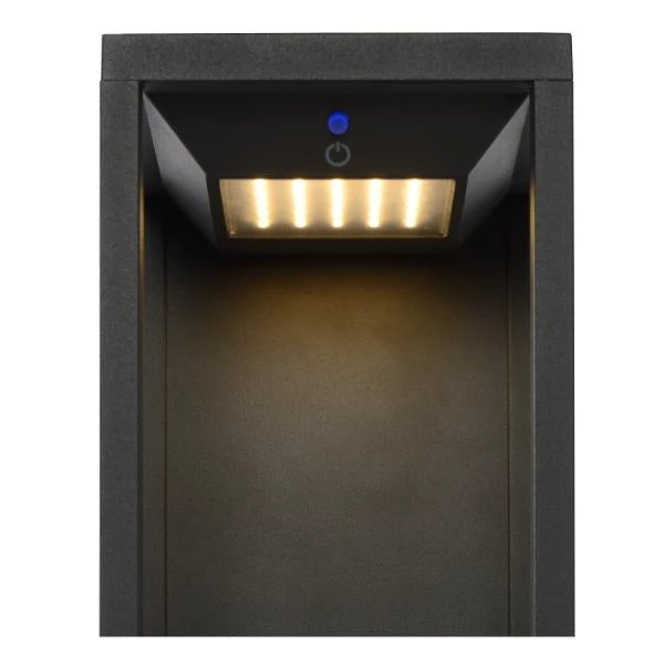 Lucide TENSO SOLAR - Wandlamp Buiten - LED - 1x2,2W 3000K - IP54 - Antraciet - detail 3